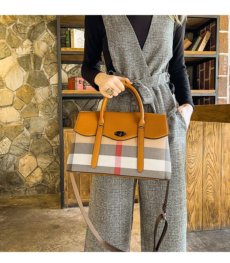 New Fashion Large Capacity Plaid Tote Bag 1024042914