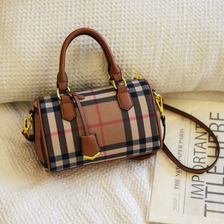 New casual retro plaid handbag PD042025051907