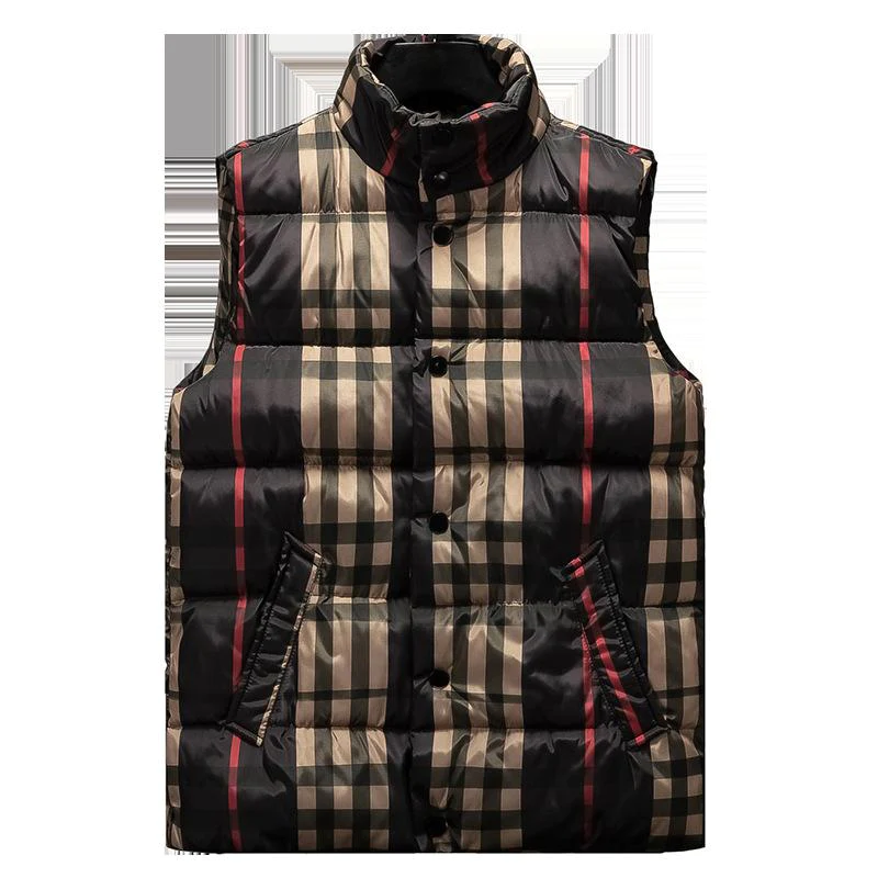 New fashion versatile plaid down cotton vest vest vest vest 1024010502