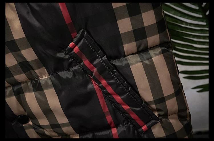 New fashion versatile plaid down cotton vest vest vest vest 1024010502