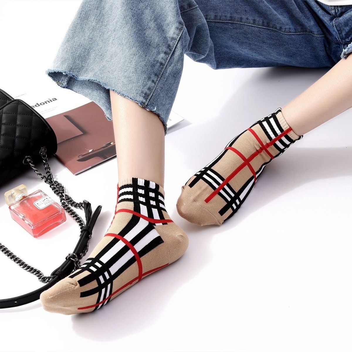 BBR Classic Check Fashion Sock PD042025051904