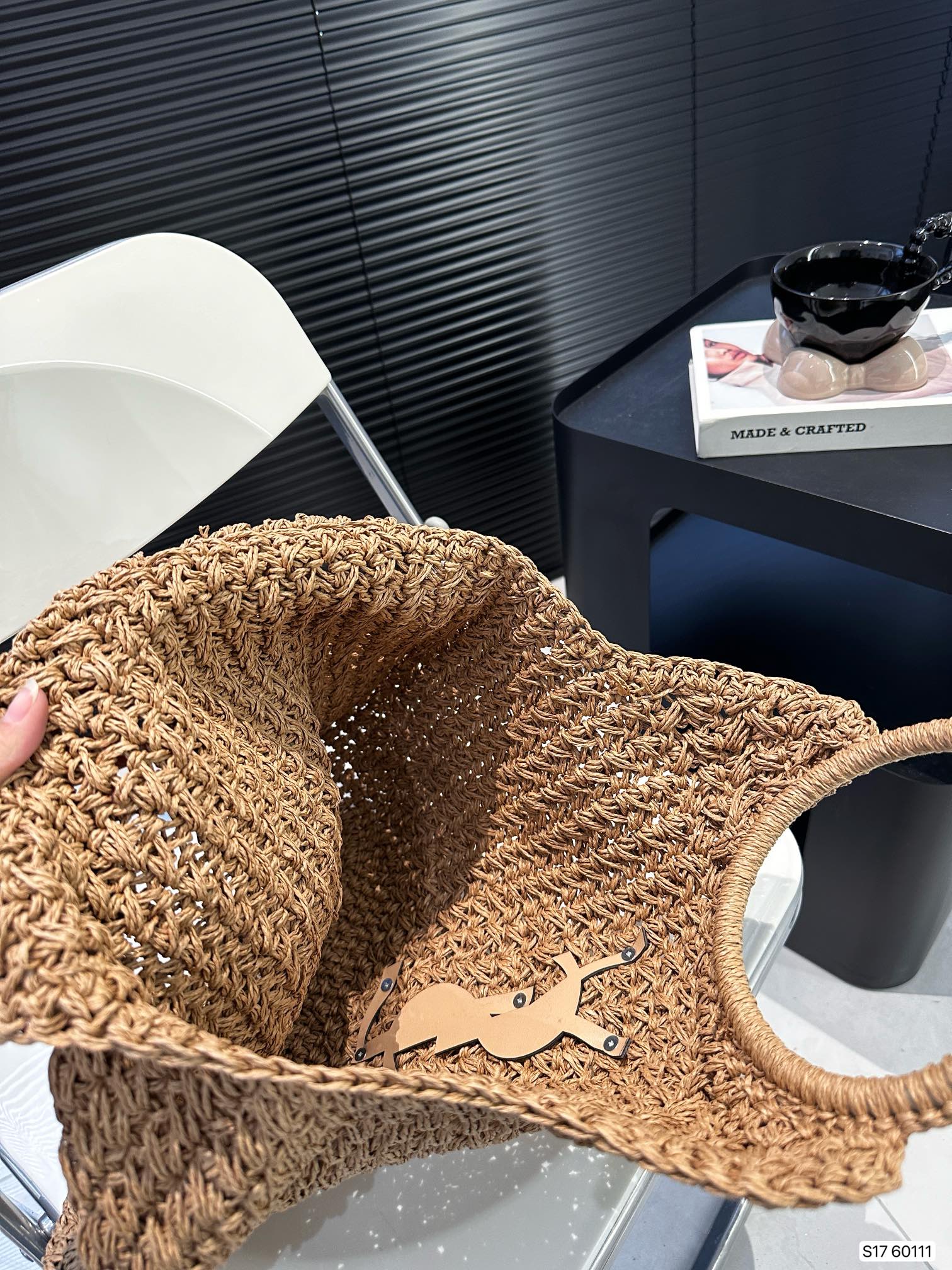 YSL Summer Fashion Straw Tote Bag 0724041110