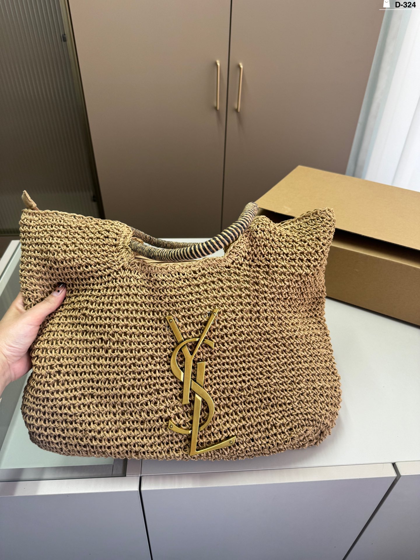 YSL Summer Fashion Straw Tote Bag 0724041109