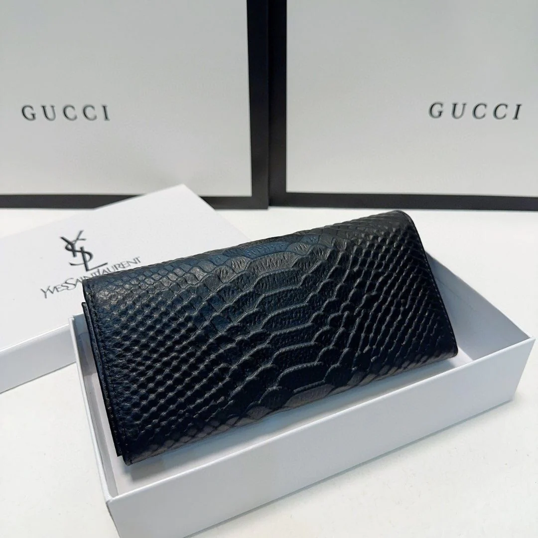 New Women's Long Wallet Snake-print Cowhide Card Bag 1024031307