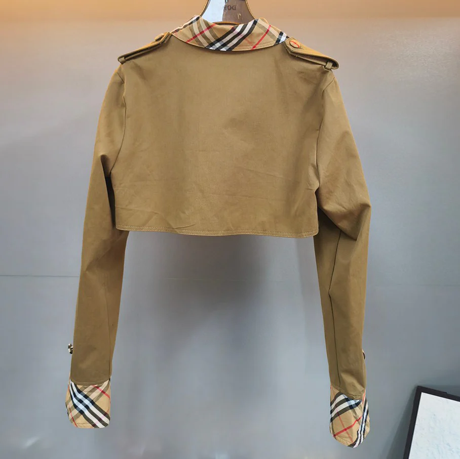 New Plaid Brown Two-Piece Set 1025102412