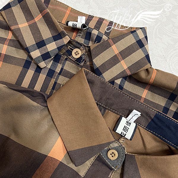 New casual retro plaid waist dress PD042025051910