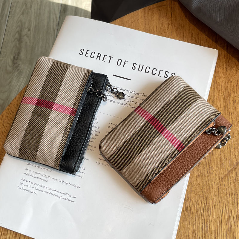 New casual retro plaid wallets PD042025051908