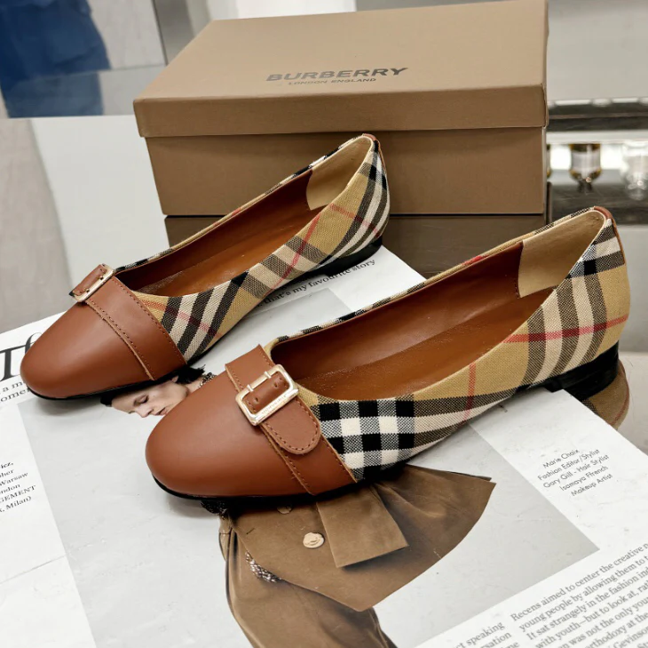BBR Classic Plaid Flat Shoes Women 1025051619