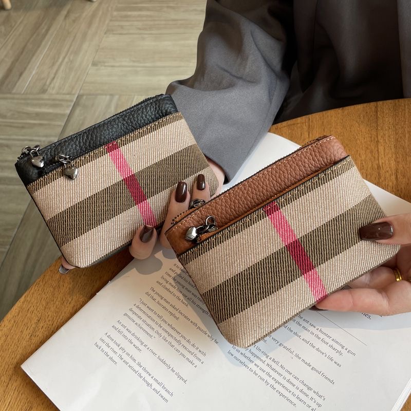 New casual retro plaid wallets PD042025051908