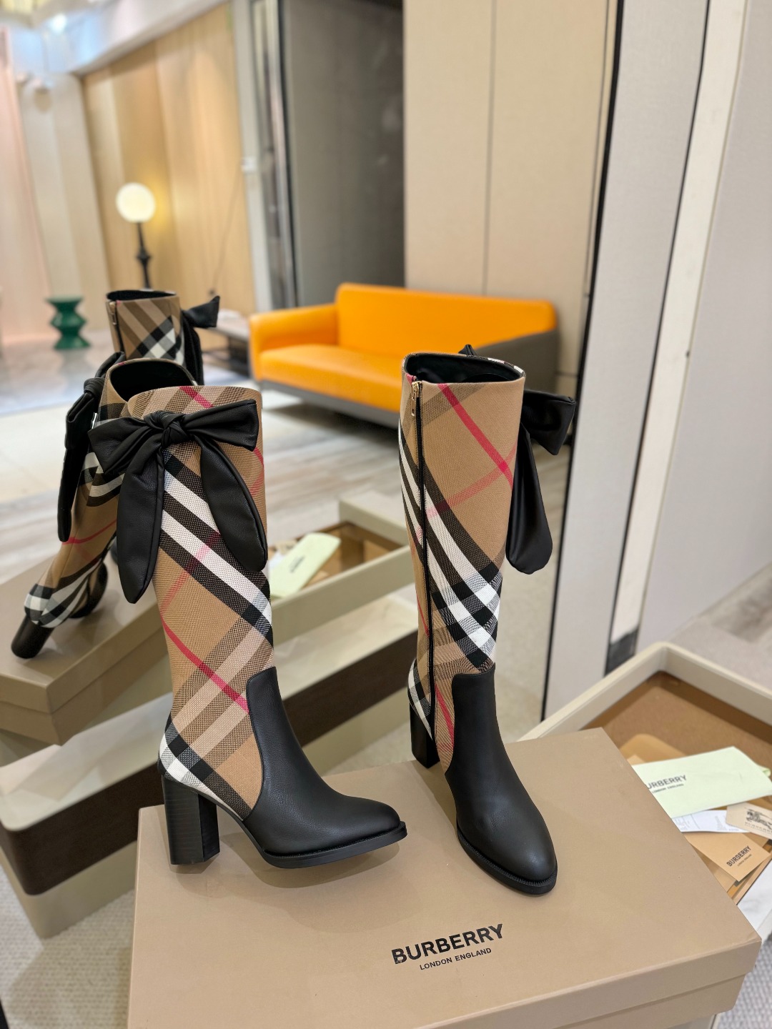 New plaid women's boots XC0425100901