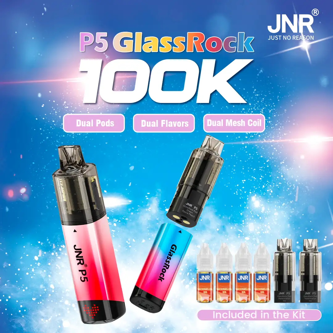 JNR P5 GlassRock 100K Puffs Kit Replaceable Pod Vape - JNR VIP DE