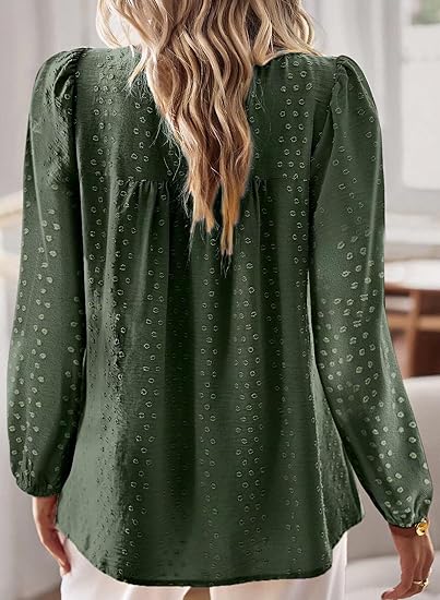 Women's Autumn Round Neck Long Sleeve Shirt Casual Chiffon Top with Flowy Lace Hem Bohemian Style Fashion Trend 2025