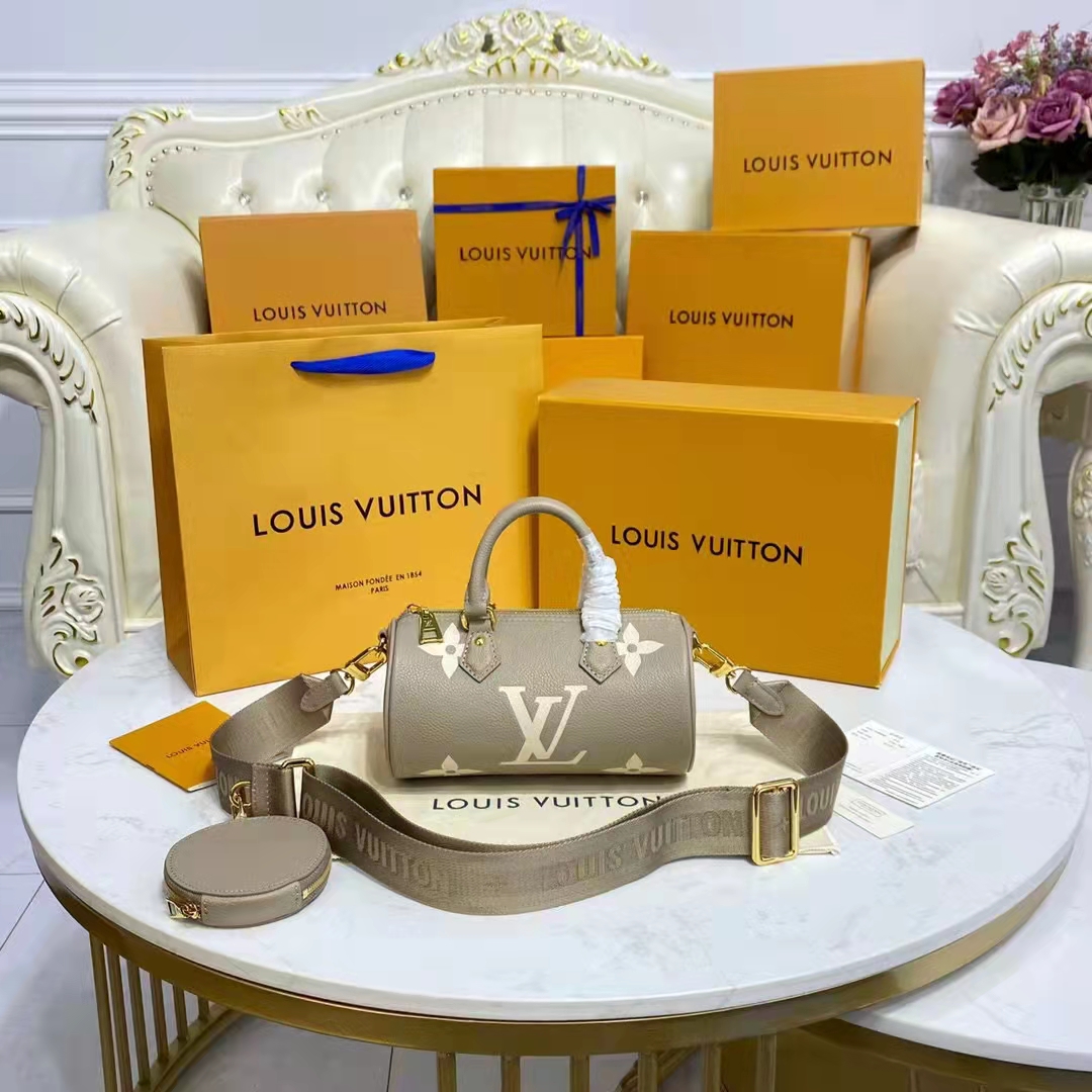 Louis Vuitton Women Papillon BB Dove Cream Embossed Supple Grained Cowhide Leather