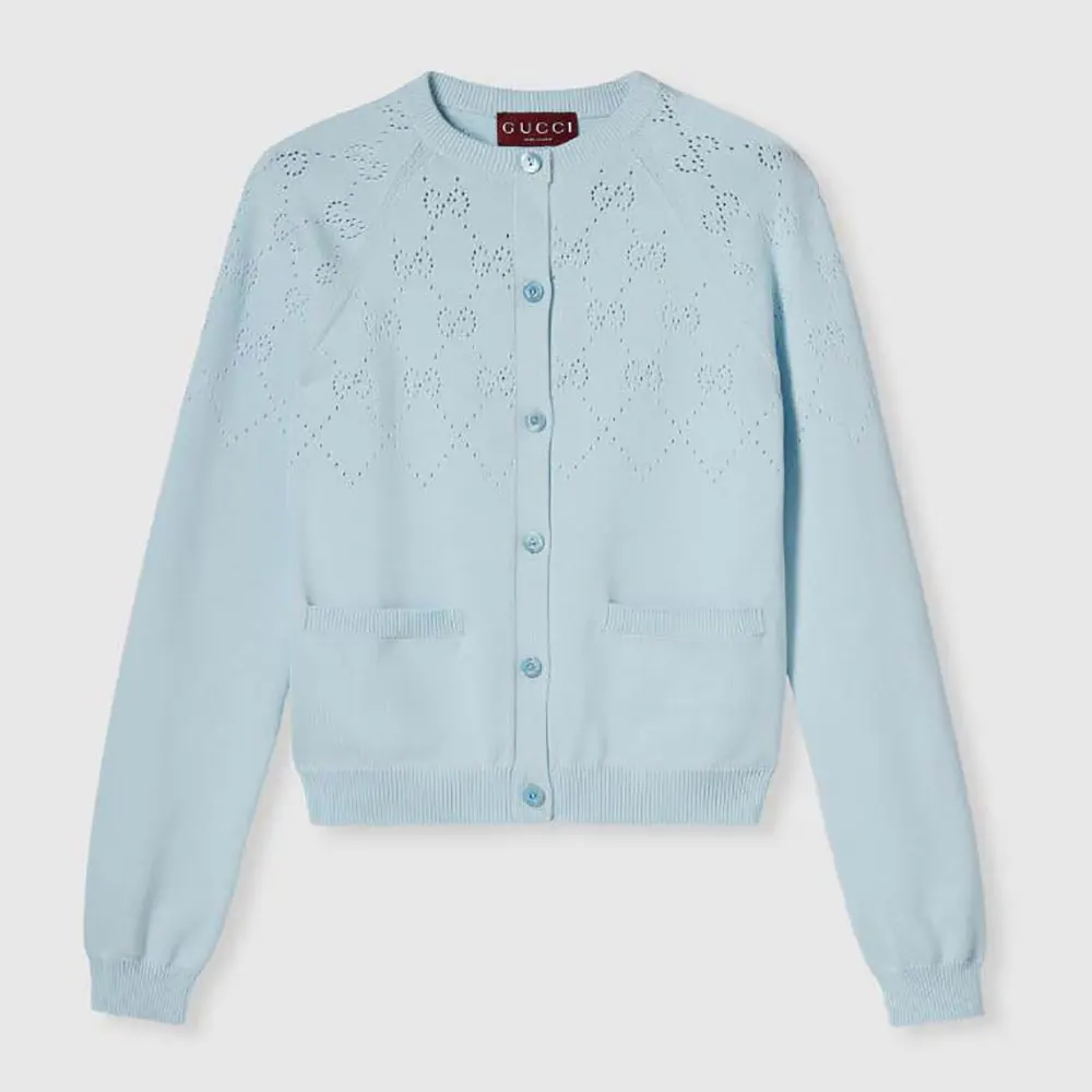 Gucci Women GG Cotton Cardigan 836379XKE024335