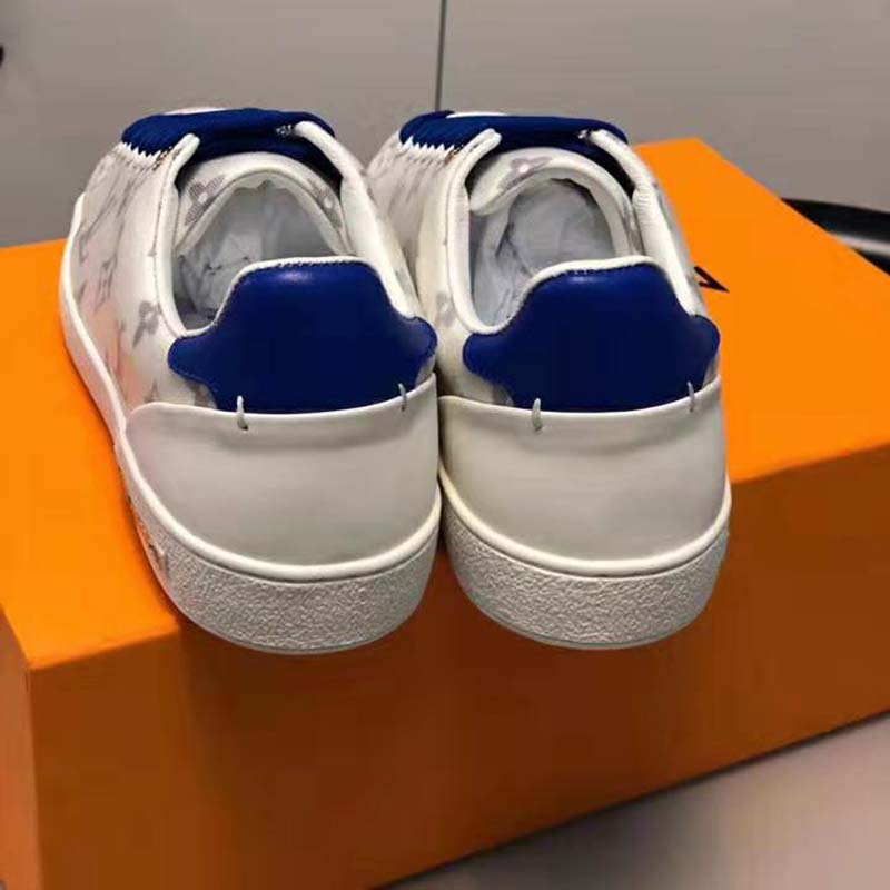 Louis Vuitton LV Women LV Frontrow Sneaker in Monogram-Print Textile-Blue