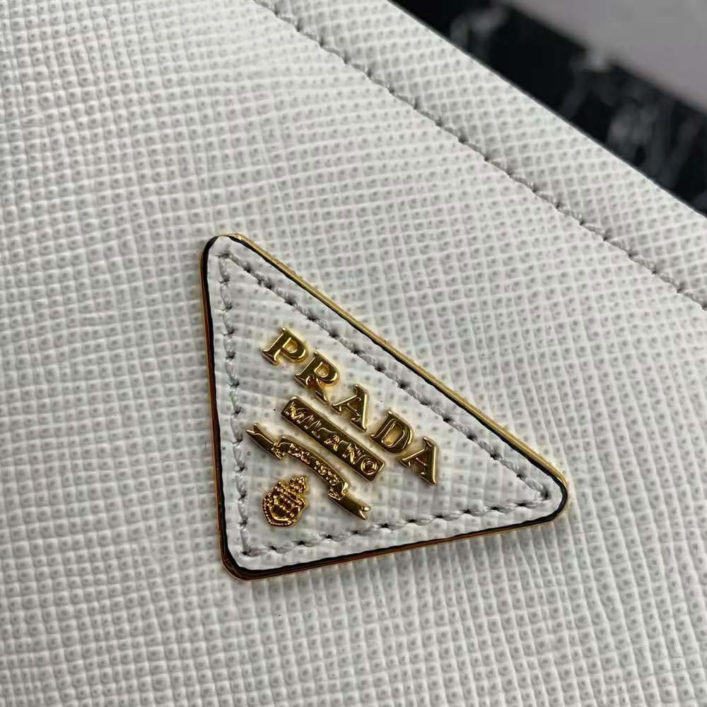 Prada Women Medium Saffiano Leather Prada Matinee Bag-White