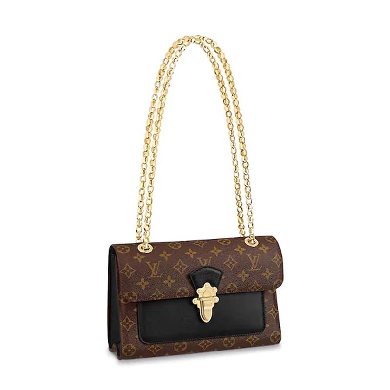 Louis Vuitton LV Women Victoire Chain Bag in Monogram Coated Canvas and Cowhide Leather