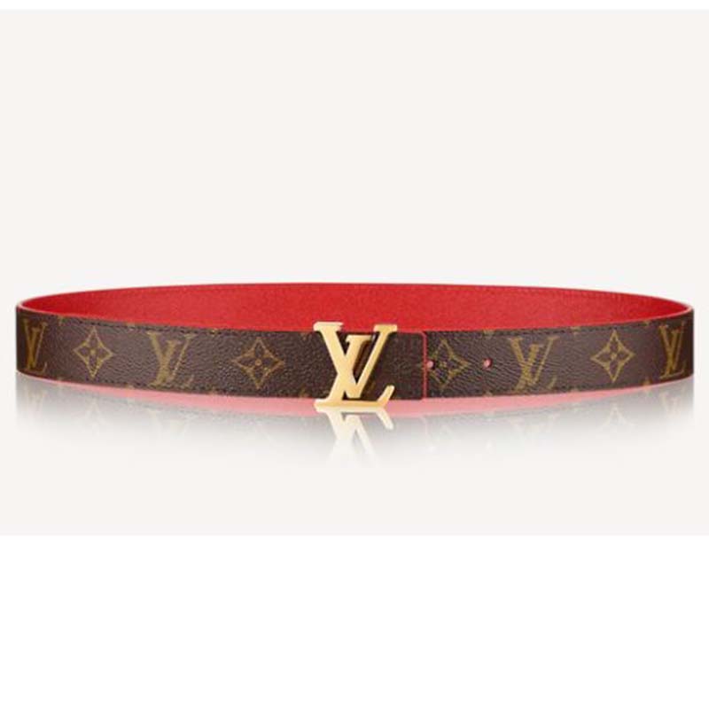 Louis Vuitton Unisex LV Initials 30 mm Reversible Belt Monogram Canvas Calf Leather