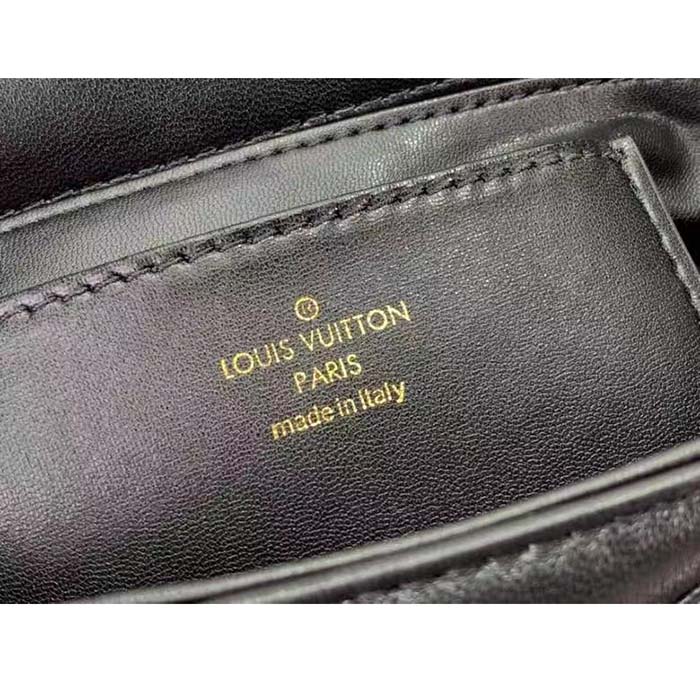 Louis Vuitton LV Women GO-14 MM Black Lamb Leather Cowhide Leather
