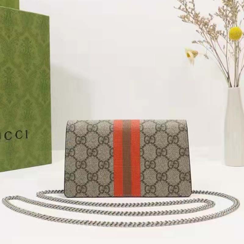 Gucci Women Dionysus Super Mini Bag Beige GG Supreme Canvas Centum Print