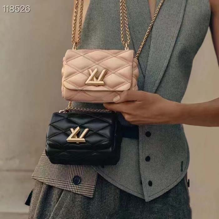 Louis Vuitton LV Women Pico GO-14 Pink Lamb Leather Lambskin Cowhide Leather