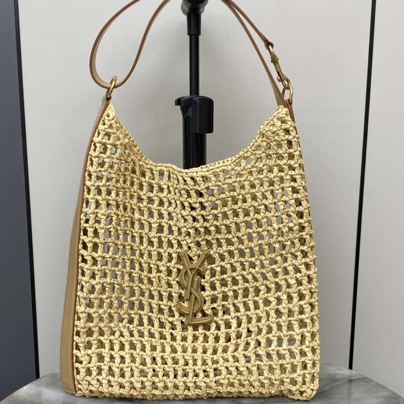 LSY Oxalis in Raffia Crochet and Leather Handbag 102407027