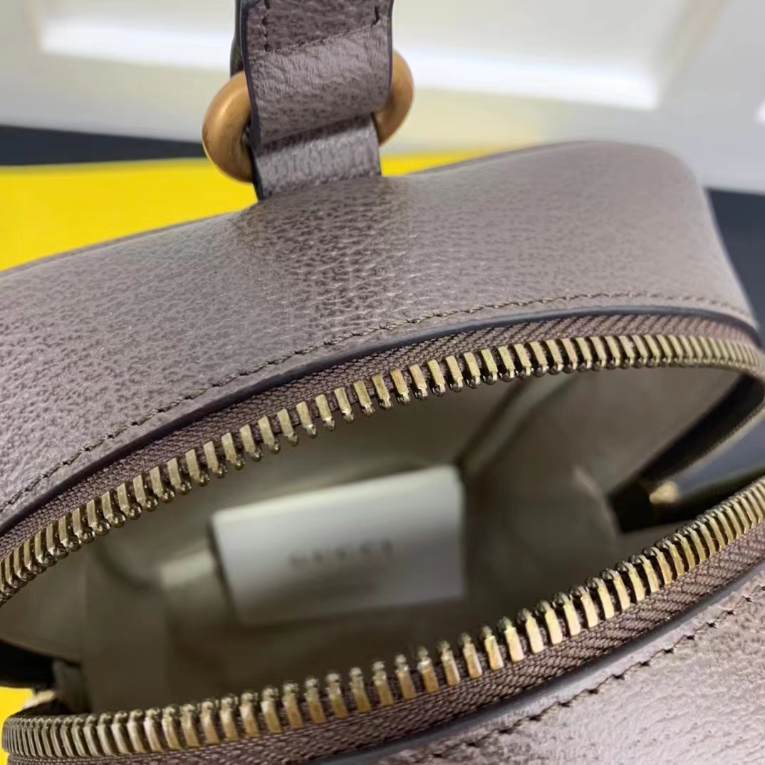 Gucci Unisex Adidas x Gucci Mini Top Handle Bag Beige Brown GG Crystal Canvas