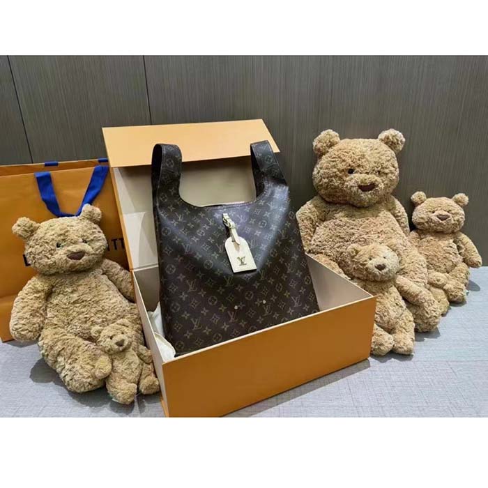 Louis Vuitton LV Unisex Atlantis GM Monogram Reverse Coated Canvas Cowhide Leather