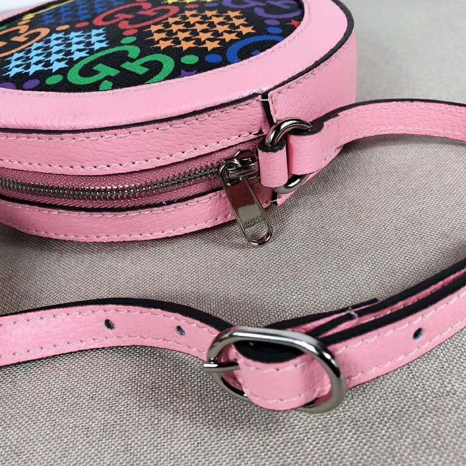 Gucci GG Women GG Psychedelic Round Shoulder Bag Psychedelic Supreme Canvas