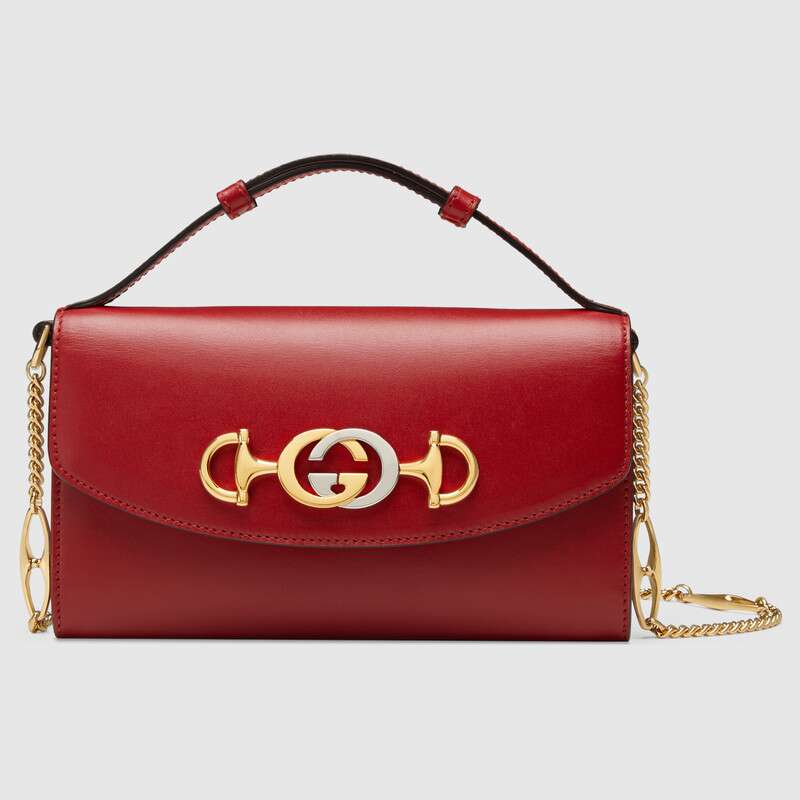 Gucci GG Women Gucci Zumi Smooth Leather Mini Bag with Interlocking G Horsebit