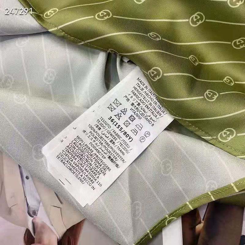 Gucci GG Women Gucci 100 Two-Piece Set Green Silk Interlocking G