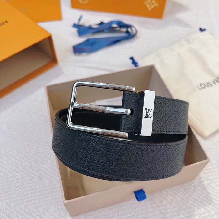 Louis Vuitton LV Unisex LV Pont Neuf 35mm Belt Taurillon Calf Leather