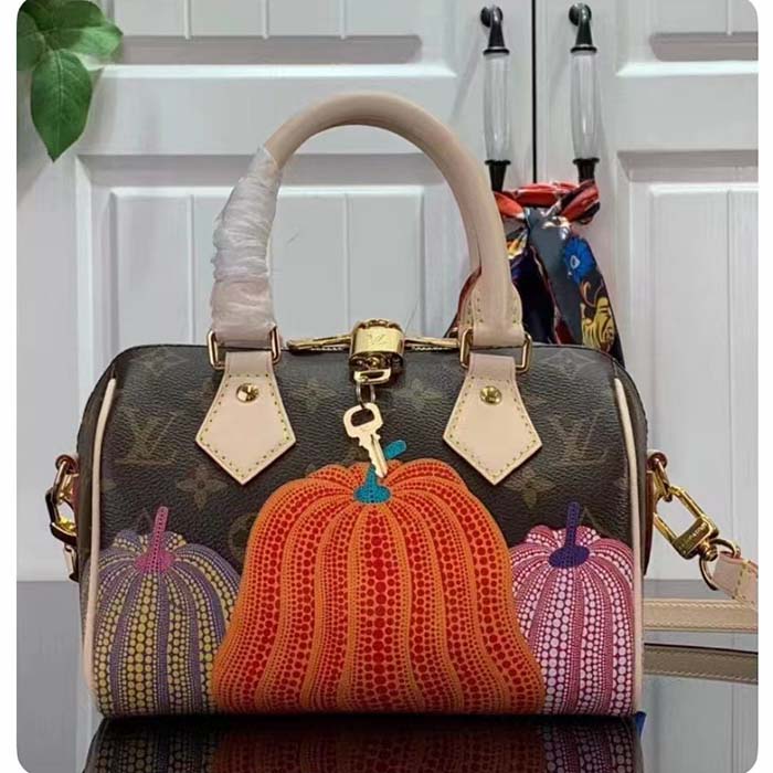 Louis Vuitton Women LV x YK Speedy Bandoulière 20 Monogram Coated Canvas Pumpkin Print