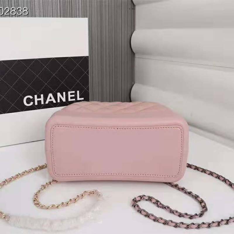 Chanel Women Chanel’s Gabrielle Small Hobo Bag in Aged Smooth Calfskin-Pink