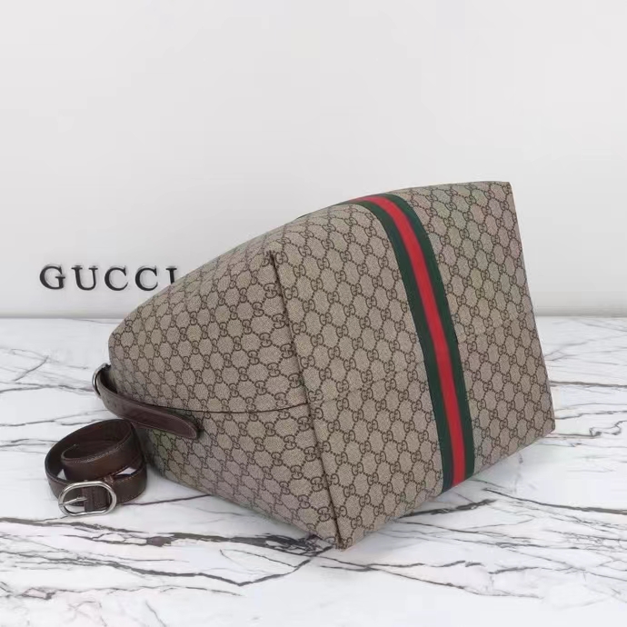 Gucci Unisex GG Jackie 1961 Medium Shoulder Bag Beige Ebony GG Supreme