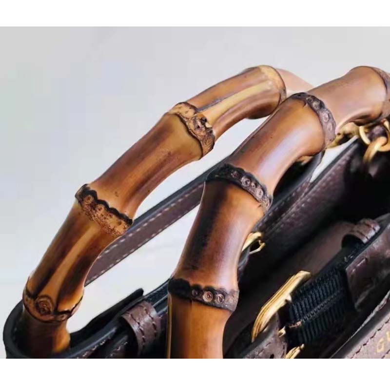 Gucci Women Gucci Diana Jumbo GG Small Tote Bag Double G Camel Canvas