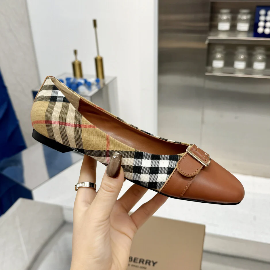 BBR Classic Plaid Flat Shoes Women 1025051619