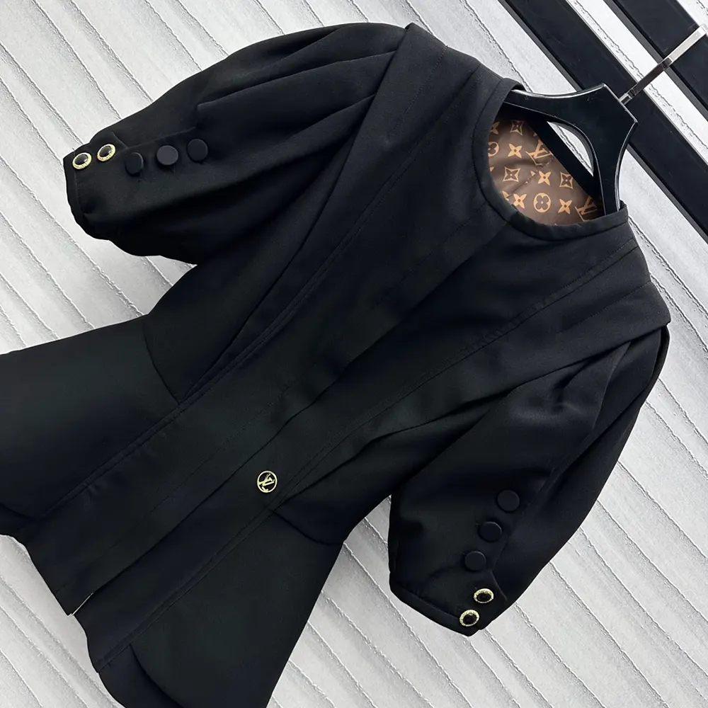 Louis Vuitton Women Puff-Sleeve Peplum Jacket 1AIBB6