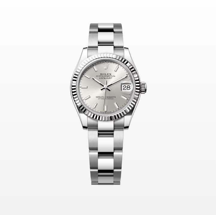 Rolex Datejust 31 Silver Index Dial Fluted Bezel Women's Watch 278274-0011