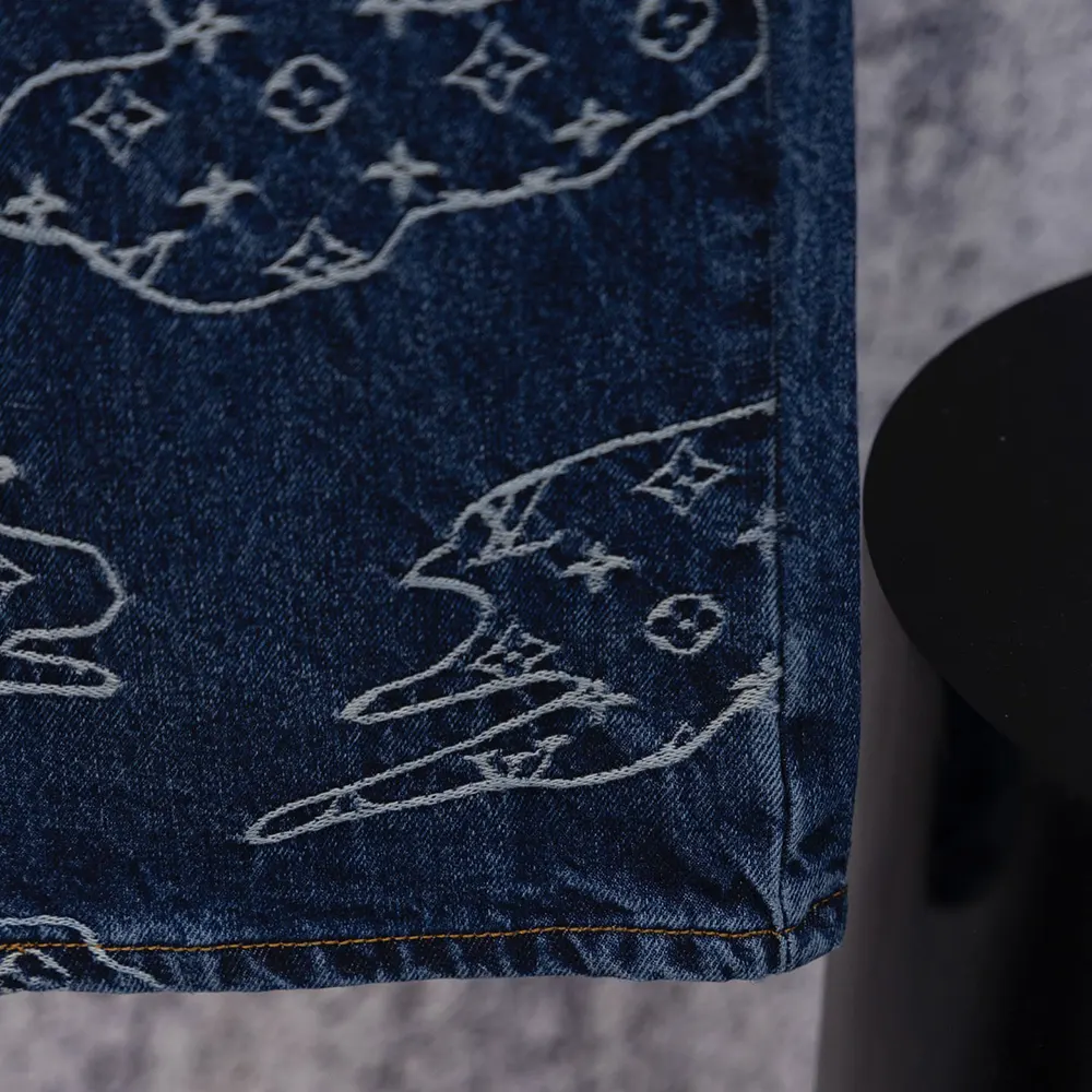 Louis Vuitton LV Women Monogram Denim Skate Pants 1AILUU
