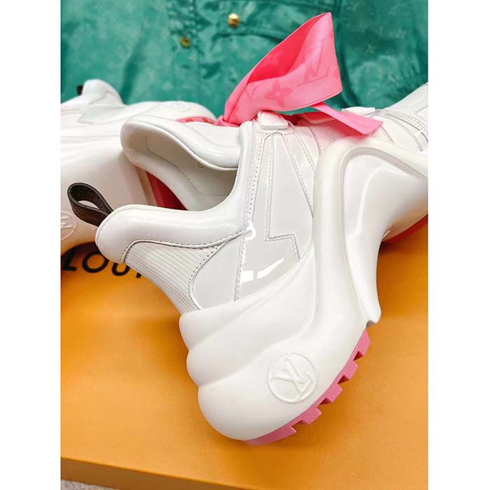 Louis Vuitton Women LV Archlight Sneaker Pink Mix Materials Monogram Ribbon Laces