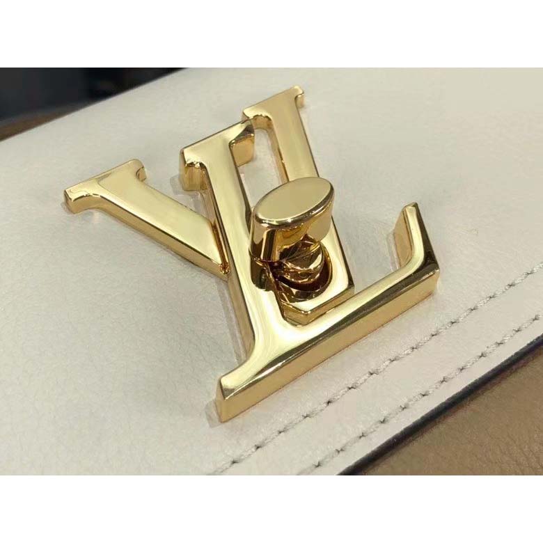 Louis Vuitton LV Women Lockme Tender Quartz White Grained Calf Leather