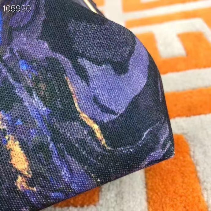 Fendi Women FF First Small Blue Marbled Fabric Bag