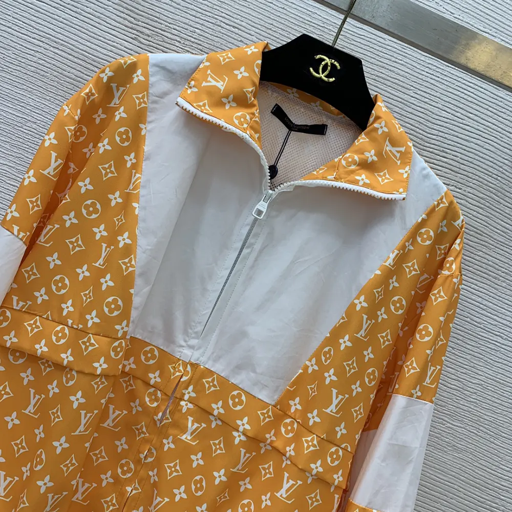 Louis Vuitton Women Monogram Printed Technical Track Top 1AFWJR