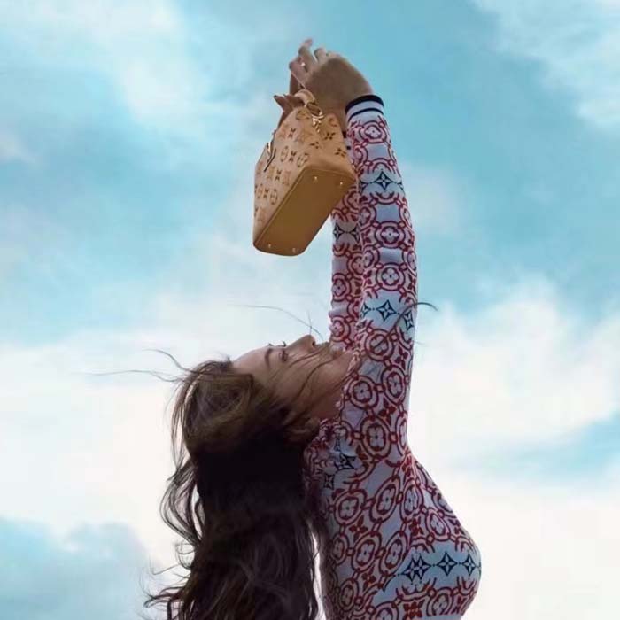 Louis Vuitton LV Women Capucines Mini Handbag Saffron Yellow Calfskin Leather Cowhide Lining