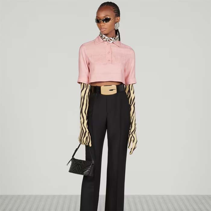 Gucci Women GG Marmont Shoulder Bag Black Matelassé Chevron Leather