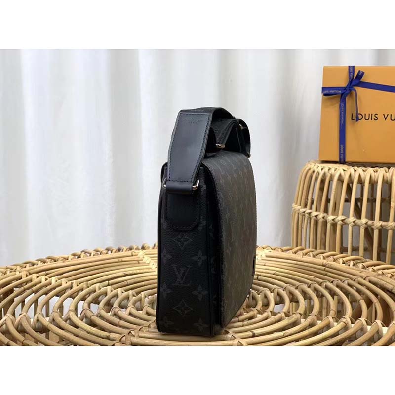 Louis Vuitton LV Men District PM Bag in Monogramme Eclipse Coated Canvas