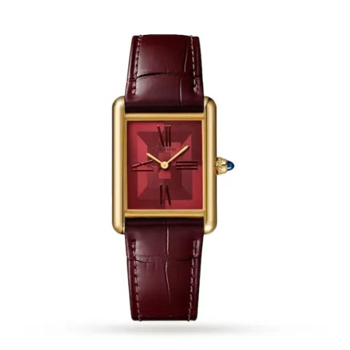 CARTIER Cartier Tank Must Unisex Quartz Red Alligator Watch WGTA0093