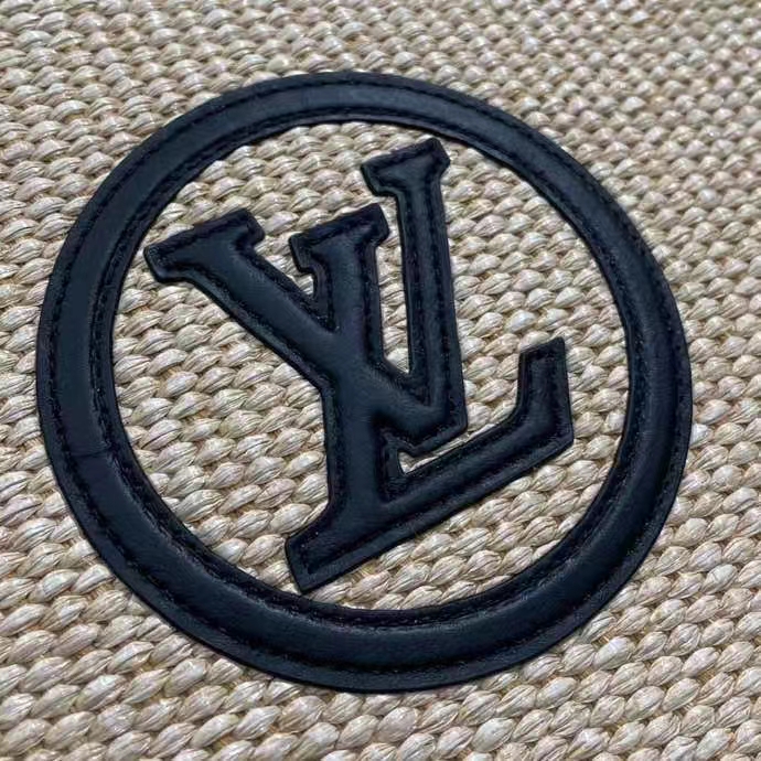 Louis Vuitton Women Toiletry Pouch On Chain Natural Black Raffia Cowhide Leather