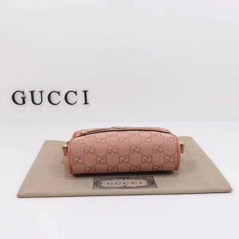 Gucci Women Ophidia GG Mini Bag Pink GG Canvas Double G Zip